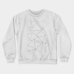 Abstract Dotted Lines Grey Crewneck Sweatshirt